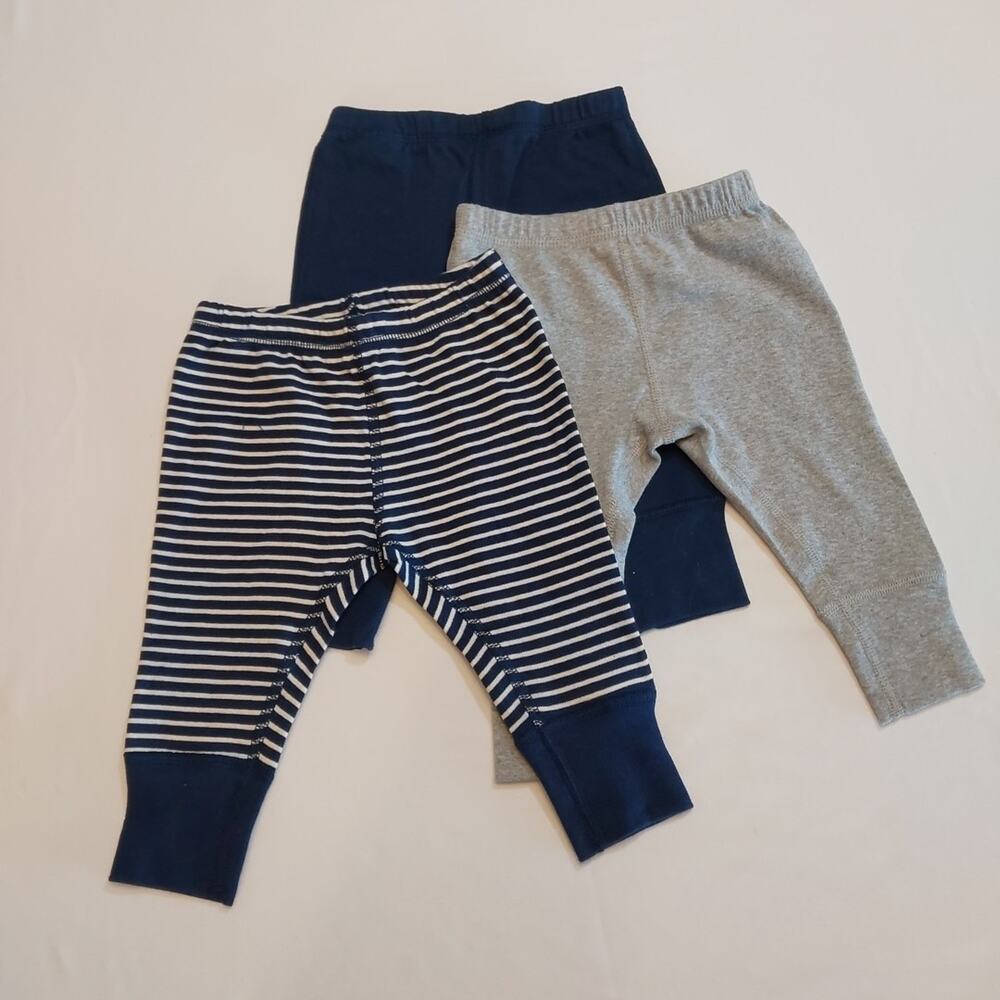 NWT Hanna Andersson Moon & Back‎ Organic Cotton JOGGERS 3-Pack 60 3-6mos